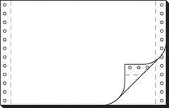 Kettingpapier 240mmx6" 60g/m&sup2; blanco