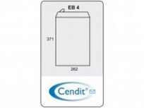 Cendit bordrug envelop EB4 120g/m&sup2; wit stripsluiti