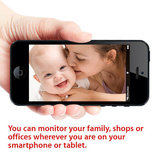 IP-camera voor binnen zwart, bewakingscamera voor smartphone e.d. IP-camera voor binnen zwart, bewakingscamera voor smartphone e.d.
