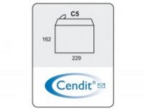 Cendit dienstenvelop C5 80g/m&sup2; wit stripsluiting