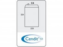 Cendit akte envelop C4 120g/m&sup2; 229x324mm wit strip