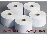 Papierrol 57mmx40mmx12mm houtvrij wit normaal papier. Kassa telrol