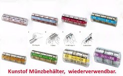 Muntcontainers geschikt voor hergebruik. Alle euro munten van 1 cent - 2 euro Muntcontainers geschikt voor hergebruik. Alle euro munten van 1 cent - 2 euro