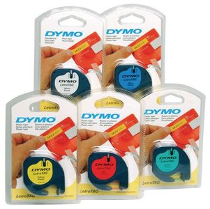 Tape 12mm breed voor de DYMO letratag kies hier uw kleur.