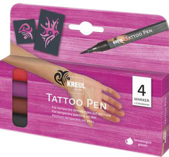 Kreul TATTOO set met 4 pennen en 2 sjablonen  4000798621704