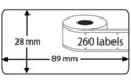 Compatible labels 99010 voor DYMO labelwriter 89 x 28 mm