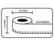 Compatible labels 11354 voor DYMO labelwriter 57 x 32 mm