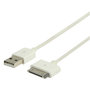 Data & Oplaad kabel iPod, Ipad, iPhone, 1,00 m wit